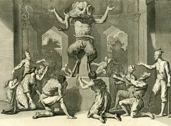Menschen von Ceylon verehren den Gott Ganesh, Geber von Weisheit, Gesundheit und Reichtum, 1729